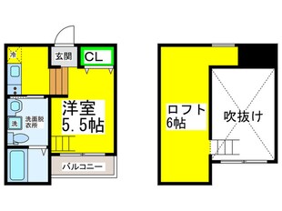 キューブハイツⅡの物件間取画像